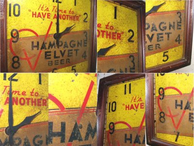 画像2:  1930-40's "Wood Case" Advertising Wall Clock