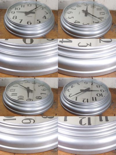 画像3: 1940-50's Aluminium Wall Clock "ART-DECO"