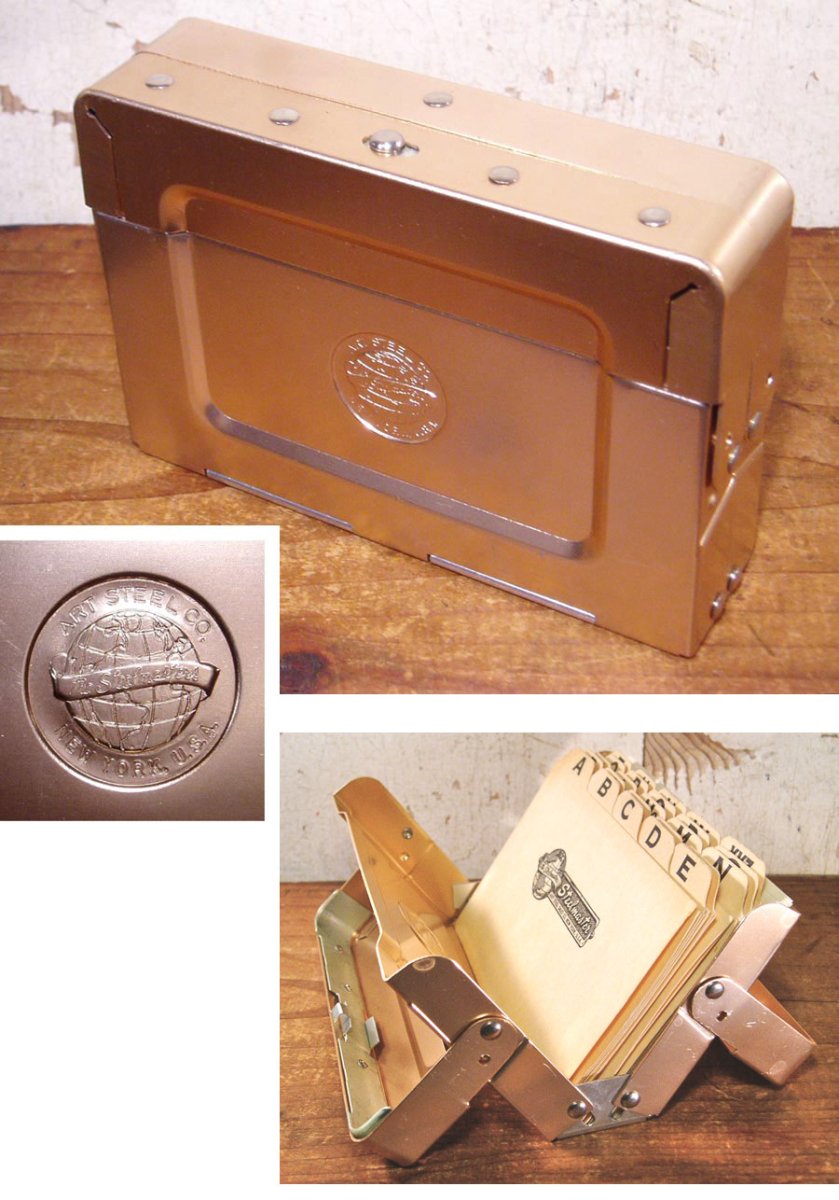 画像1: 1950's ”Pink-Gold” 2-TONE Aluminum Box  (1)