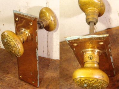 画像2: 1900's "Public School N.Y." Brass Door Knob