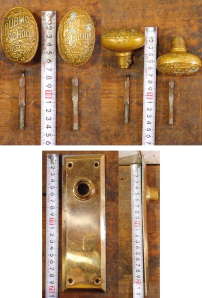 画像3: 1900's "Public School N.Y." Brass Door Knob