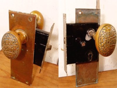 画像2: 1900's "Public School N.Y." Brass Door Knob