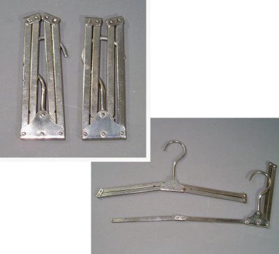 画像2: 1930's 2-Folding Steel Hanger w/Cotton Case