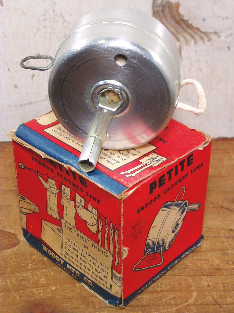 画像1: 【Dead Stock】1940's "Clothes-Line" Reel (1)