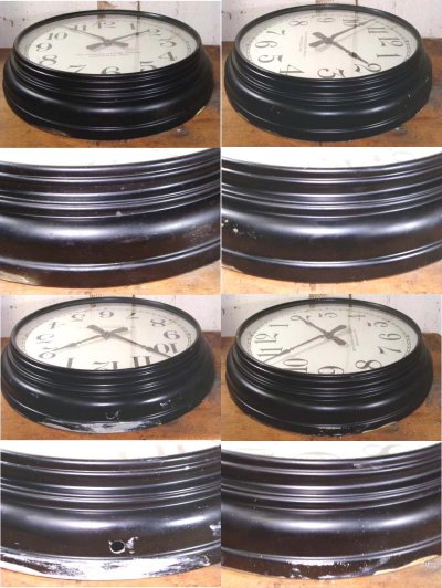 画像3: 1930's "Black Painted Aluminium" Wall Clock