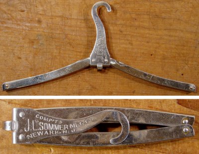 画像1: 1920-30's "Advertising"  Steel Folding Hanger