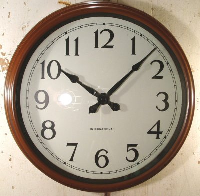 画像1: 1930's N.Y. "IBM" Large Gallery Wall Clock