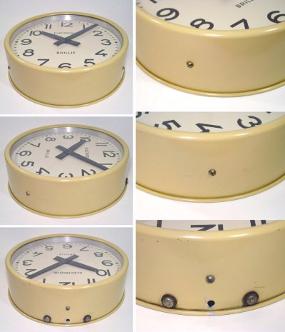 画像3: 1940-early1950's French "BRILLIE" Office Clock