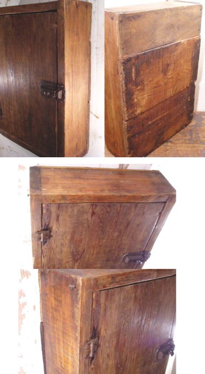 画像2: 1900-20's Country Wood Medicine Cabinet 