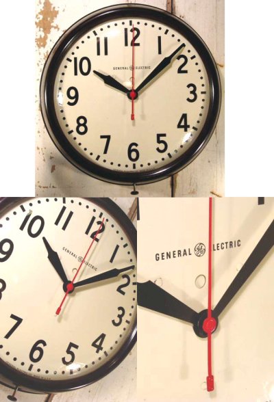 画像1: 1940〜50's "G.E" Bakelite School Wall Clock