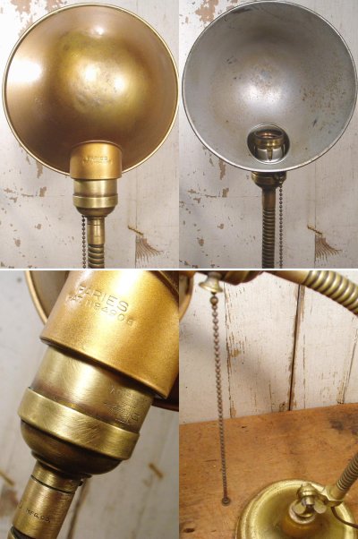 画像2: 1930's "Flexible" Brass Desk Lamp