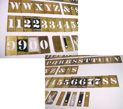 画像2: 【COMPLETE-78枚】1930-40's Brass Stencil Plate
