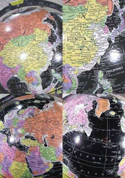 画像1: 1950's "Black Ocean" World Globe