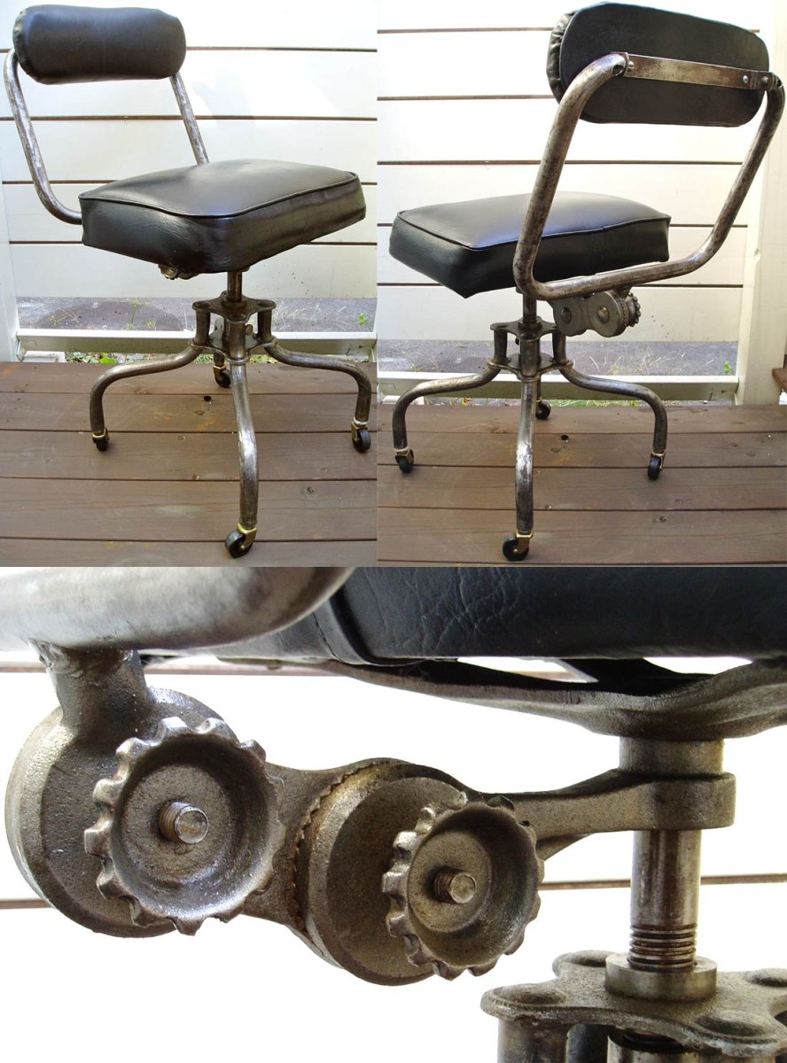 画像1: Early 1930's "Machine age" Swivel Desk Chair (1)