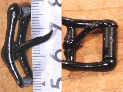 画像2: 1940's "Black Enameled Steel" Adjustment buckle