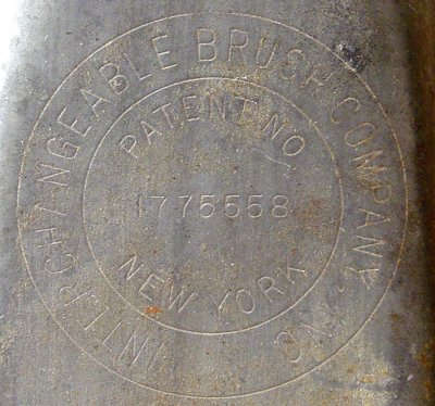 画像1: 1930's "N.Y." Wood＆Steel Push-Broom