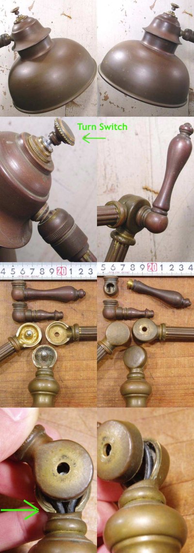 画像2: Machine Age "Adjustable Arm" Brass Desk Lamp