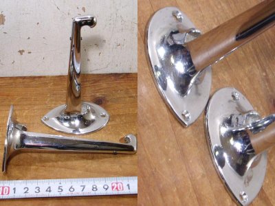 画像3: 1950's "Teardrops" Chrome Bathroom Shelf Brackets