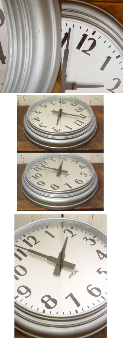 画像2: 50's "ART-DECO" Aluminium Wall Clock