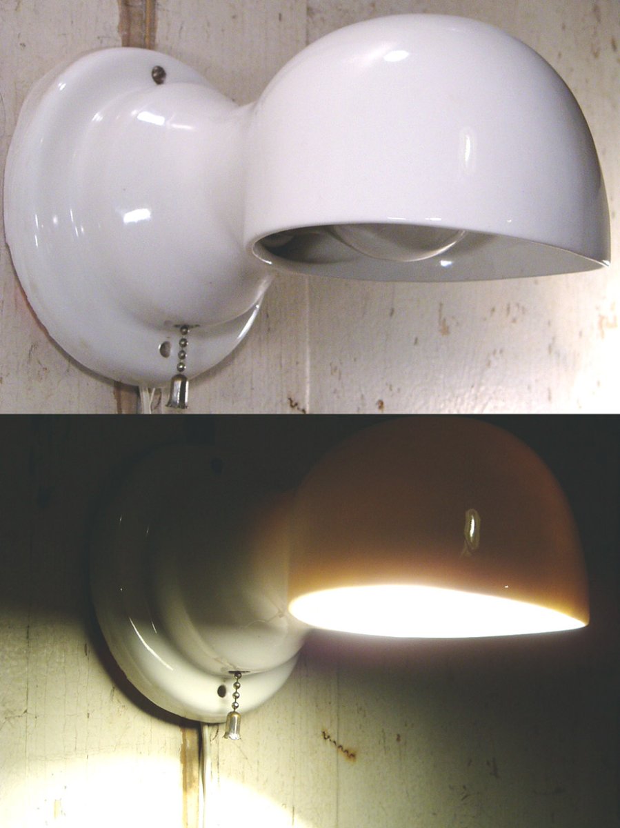 画像1: 1930's Ceramic Bathroom Lamp  (1)