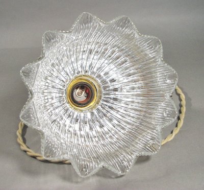 画像3: 1920-30's "HOLOPHANE" Ribbed Glass Pendant Lamp