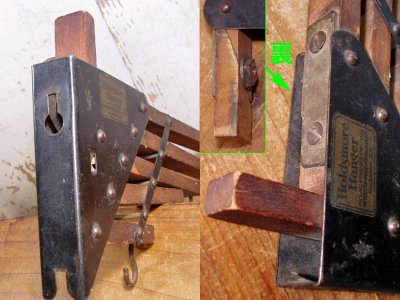 画像3: 1920-30's "Holds more Hanger" Wood＆STEEL Folding Hanger