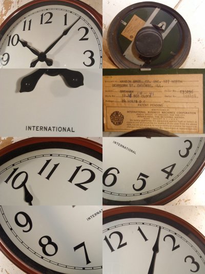 画像2: 1930's N.Y. "IBM" Large Gallery Wall Clock