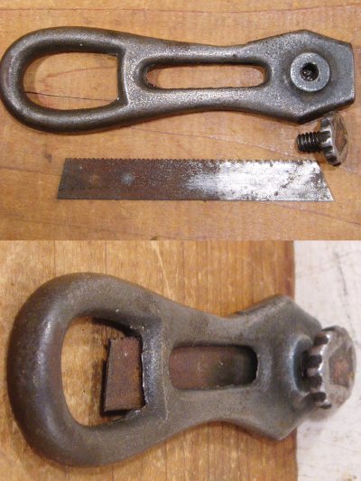 画像2: "Pat.1877" Adjustable "Pocket Saw" Iron Handle