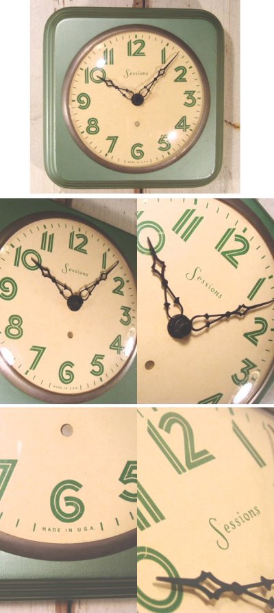 画像2: 30-40's Wood Kitchen Clock