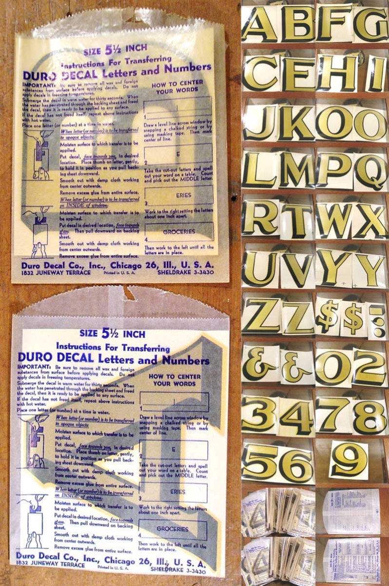 画像1: "105-sheets" 1930's BIG Font DECAL【BLACK×GOLD】 (1)