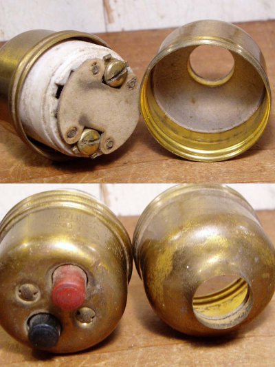 画像2: 1920's Brass Pendant Light Switch