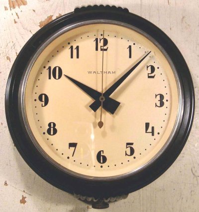 画像1: 1930's "ART-DECO" Kitchen Wall Clock