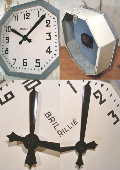 画像2: 1930-40's French "BRILLIE" Octagon Wall Clock