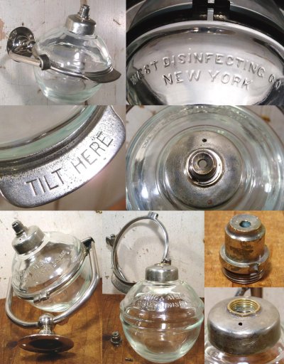 画像2: 1910-20's "N.Y." Glass Liquid Soap Dispenser