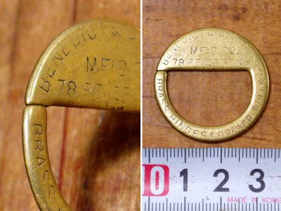 画像2: 【PAT. 1875】N.Y. Brass Advertising Key Ring