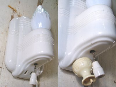 画像2: 1940's "Ceramic" Candle Lamp 【Art Deco】