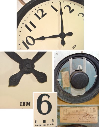 画像2: 1930's N.Y. "IBM" Large Gallery Wall Clock
