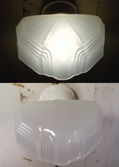 画像1: 【Art Deco】Antique "Bathroom Lamp" w/Glass Shade