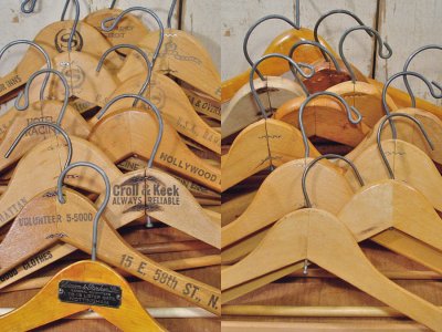 画像2: 11-sets "Advertising" Wood Hanger 