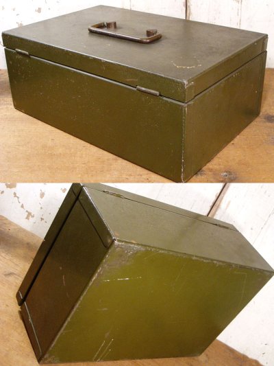 画像3: 1940's "ASCO NEW YORK" Steel Safety Box with Key