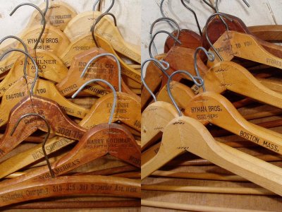 画像2: 11-sets Wood Hanger "Advertising"