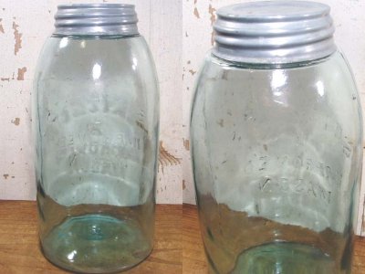 画像3: Around-1900's "BIG" Embossed Glass Canning Jar 