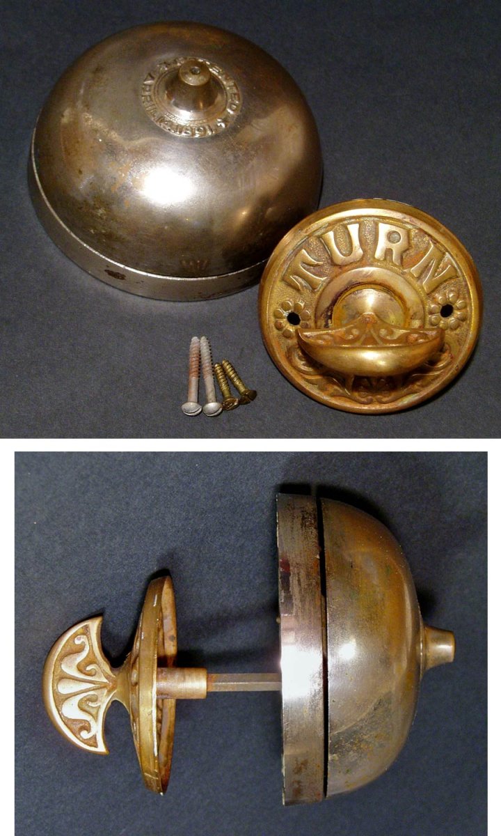 画像1: 1890's "Cast Iron＆Brass" Loud Doorbell (1)