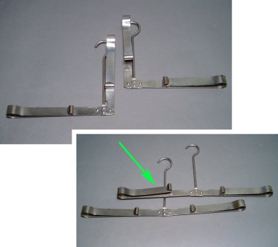 画像1: 1920-30's 2-sets Folding Steel Pants Hanger