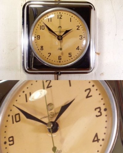 画像2: 40's G.E. "Chrome" Antique Kitchen Clock