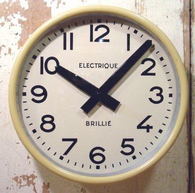 画像1: 1940-early1950's French "BRILLIE" Office Clock