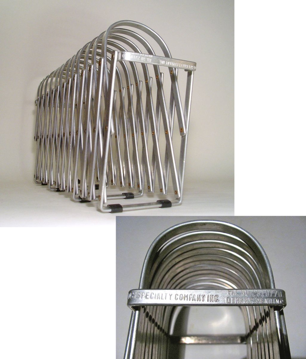 画像1: 1940's "MINI" Accordion Aluminum FILE Rack (1)