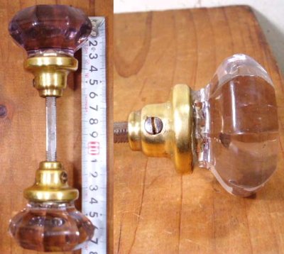 画像1: Antique "Purple Glass" Doorknob