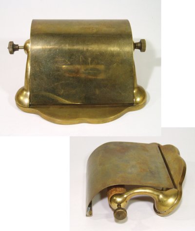 画像1:  1910-1920's "Cast Brass" Toilet Paper Holder