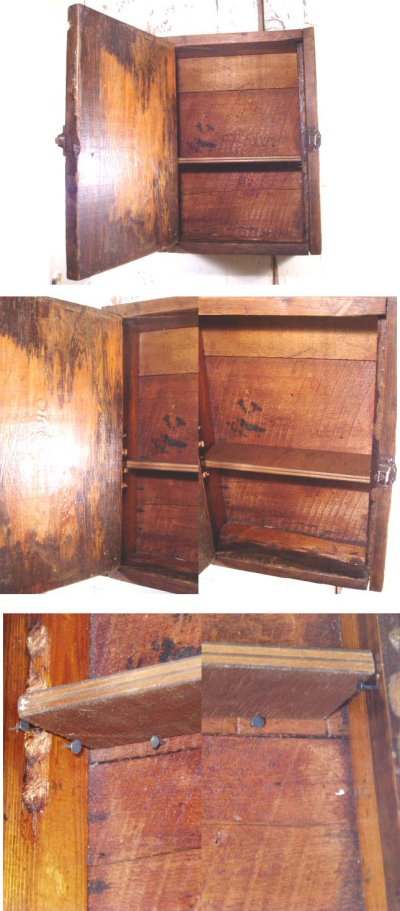 画像1: 1900-20's Country Wood Medicine Cabinet 
